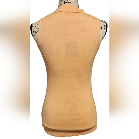New York & Company Peach Sleeveless Blouse - Picture 2 of 3
